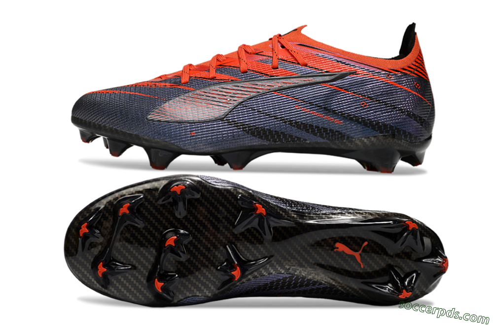Puma Ultra 5 Ultimate FG Low-Tops Football Boots - Blue/Black/Red 0