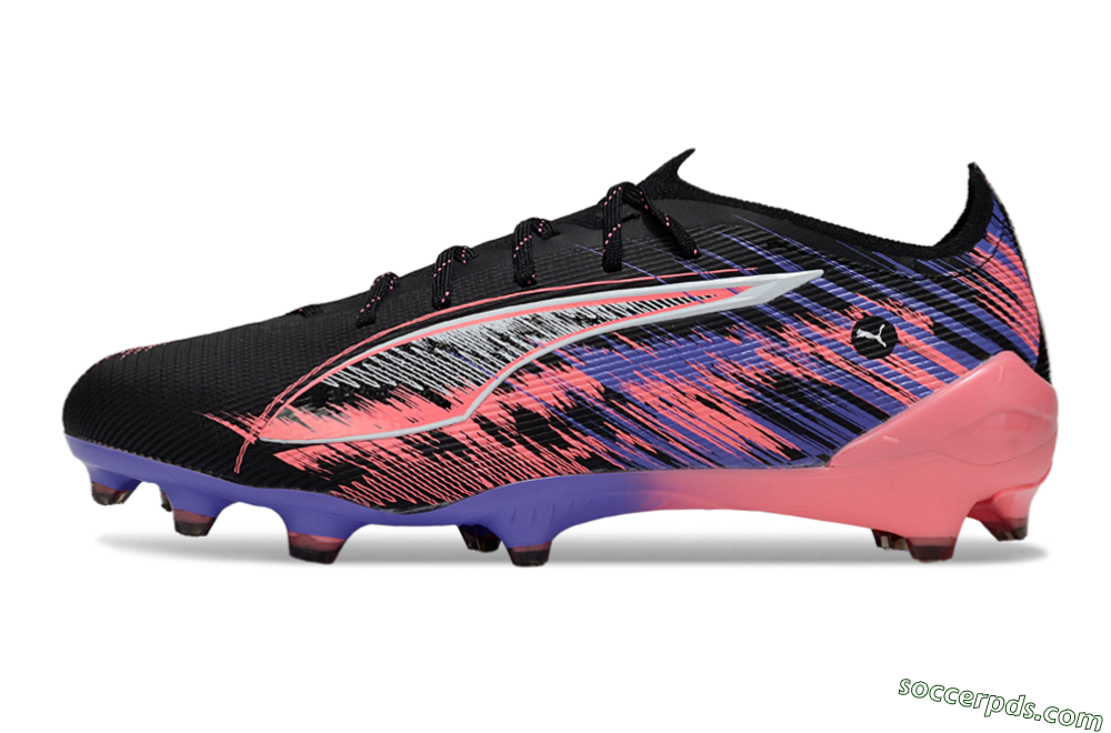 Puma Ultra 5 Ultimate FG Low-Tops Football Boots - Black/Pink/Purple 2