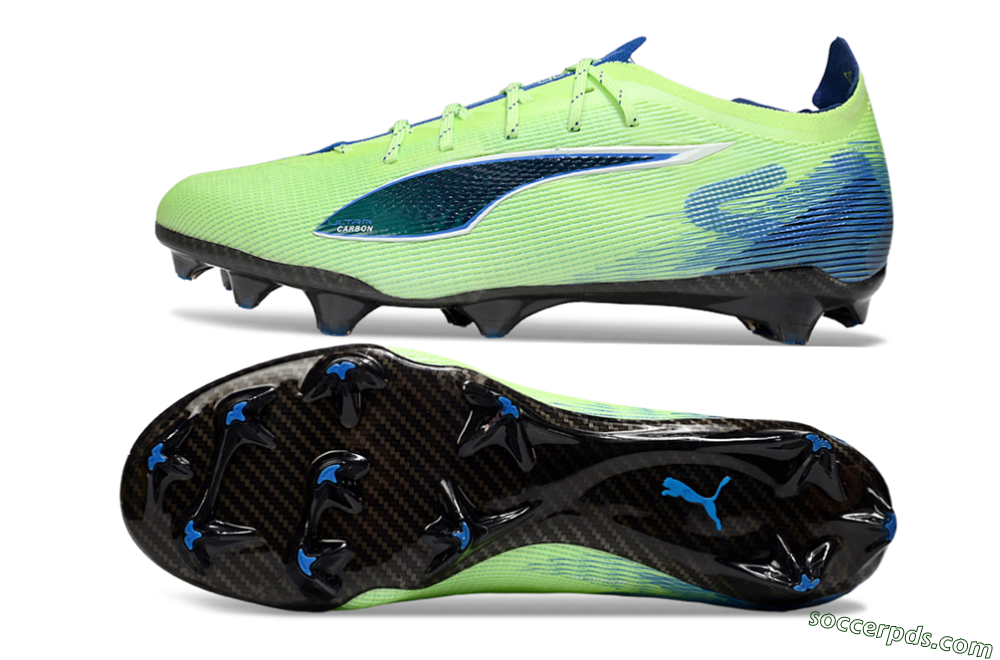Puma Ultra 5 Ultimate FG Low-Tops Football Boots - Yellow/Blue/White 0