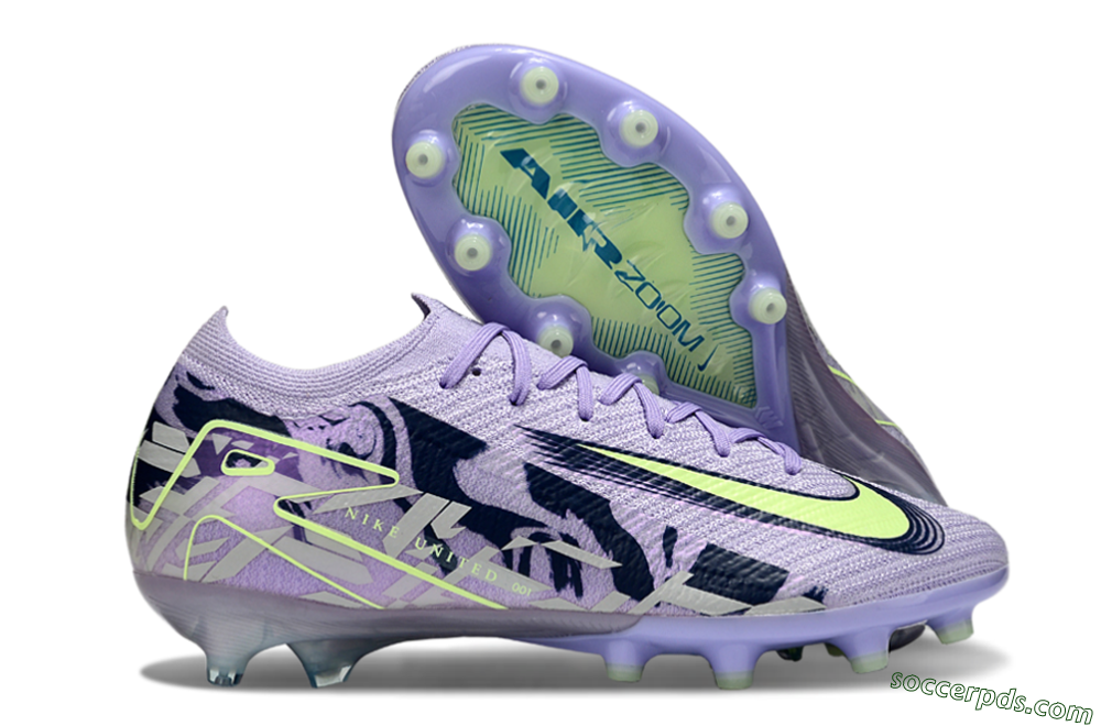 Nike Air Zoom Mercurial Vapor 16 Elite AG Low-Tops Football Boots - Purple/Black/Yellow 1