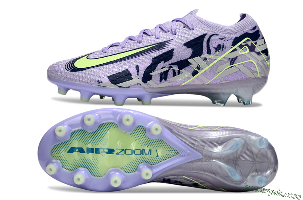 Nike Air Zoom Mercurial Vapor 16 Elite AG Low-Tops Football Boots - Purple/Black/Yellow 0