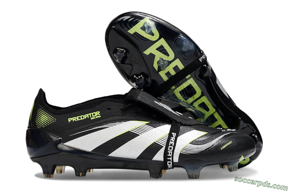 Adidas Predator 25 Elite Foldover Tongue FG Low-Tops Football Boots - Black/White/Yellow 1