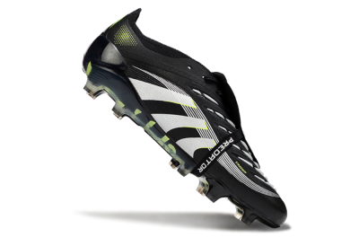 Adidas Predator 25 Elite Foldover Tongue FG Low-Tops Football Boots - Black/White/Yellow