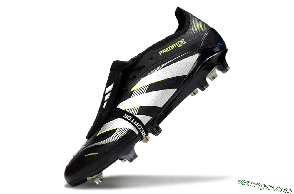 Adidas Predator 25 Elite Foldover Tongue FG Low-Tops Football Boots - Black/White/Yellow 5