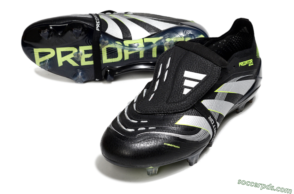 Adidas Predator 25 Elite Foldover Tongue FG Low-Tops Football Boots - Black/White/Yellow 3