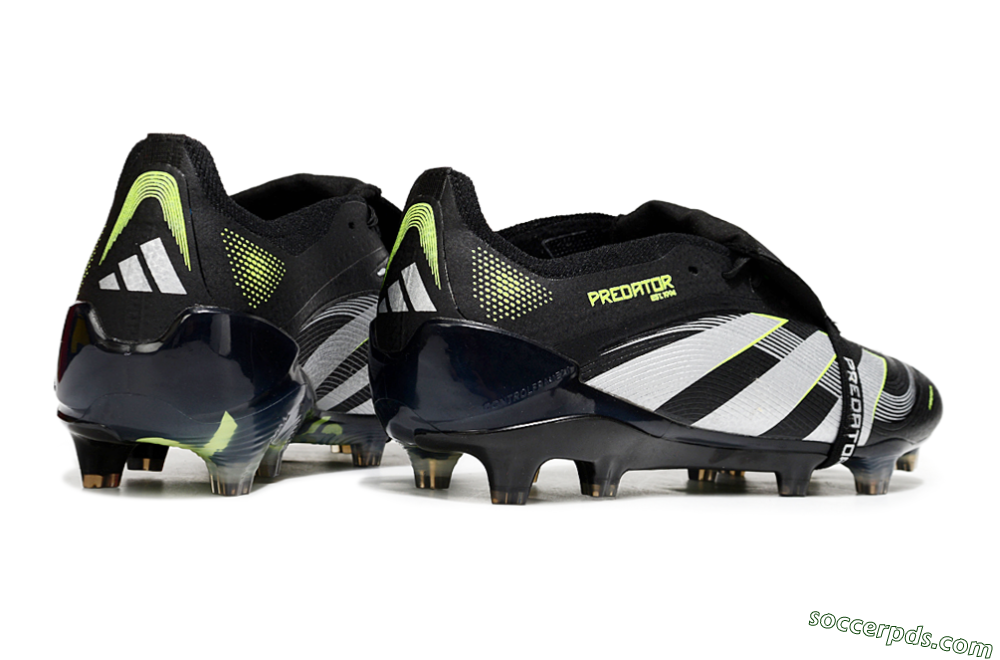 Adidas Predator 25 Elite Foldover Tongue FG Low-Tops Football Boots - Black/White/Yellow 6