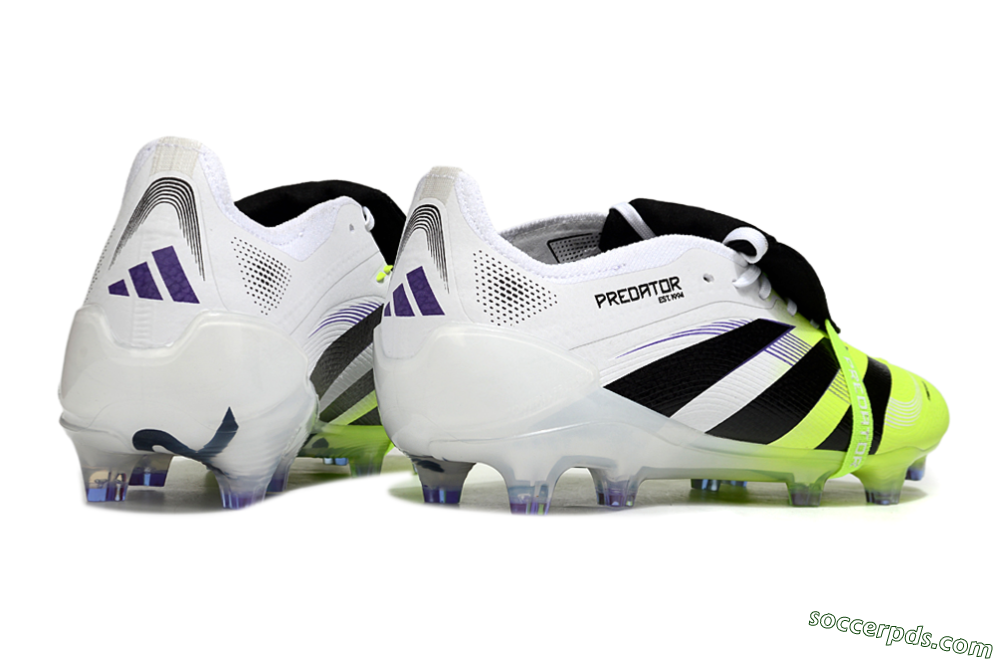 Adidas Predator 25 Elite Foldover Tongue FG Low-Tops Football Boots - White/Yellow/Black 6