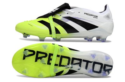 Adidas Predator 25 Elite Foldover Tongue FG Low-Tops Football Boots - White/Yellow/Black