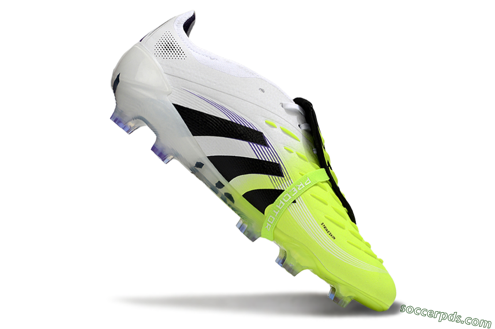 Adidas Predator 25 Elite Foldover Tongue FG Low-Tops Football Boots - White/Yellow/Black 4
