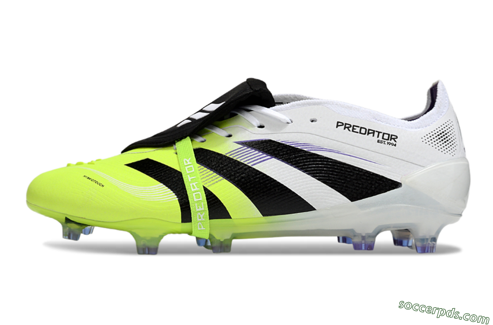 Adidas Predator 25 Elite Foldover Tongue FG Low-Tops Football Boots - White/Yellow/Black 2