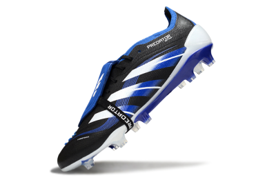 Adidas Predator 25 Elite Foldover Tongue FG Low-Tops Football Boots - Black/White/Blue