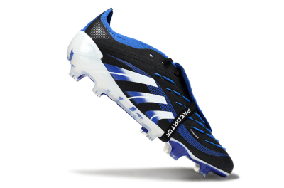 Adidas Predator 25 Elite Foldover Tongue FG Low-Tops Football Boots - Black/White/Blue