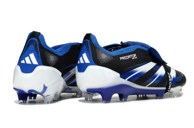 Adidas Predator 25 Elite Foldover Tongue FG Low-Tops Football Boots - Black/White/Blue
