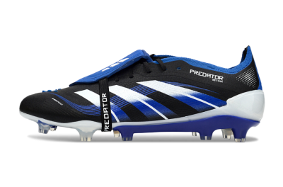 Adidas Predator 25 Elite Foldover Tongue FG Low-Tops Football Boots - Black/White/Blue