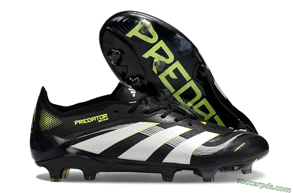 Adidas Predator 25 Elite FG Low-Tops Football Boots - Black/White/Yellow 1