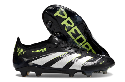 Adidas Predator 25 Elite FG Low-Tops Football Boots - Black/White/Yellow