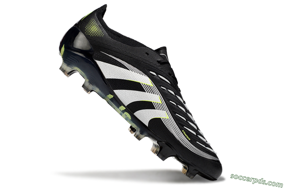 Adidas Predator 25 Elite FG Low-Tops Football Boots - Black/White/Yellow 4