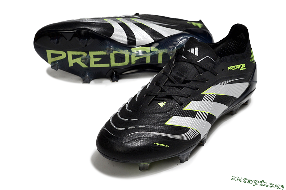 Adidas Predator 25 Elite FG Low-Tops Football Boots - Black/White/Yellow 3