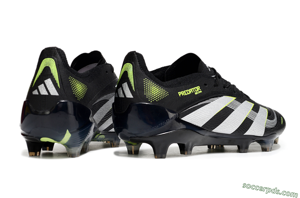 Adidas Predator 25 Elite FG Low-Tops Football Boots - Black/White/Yellow 6