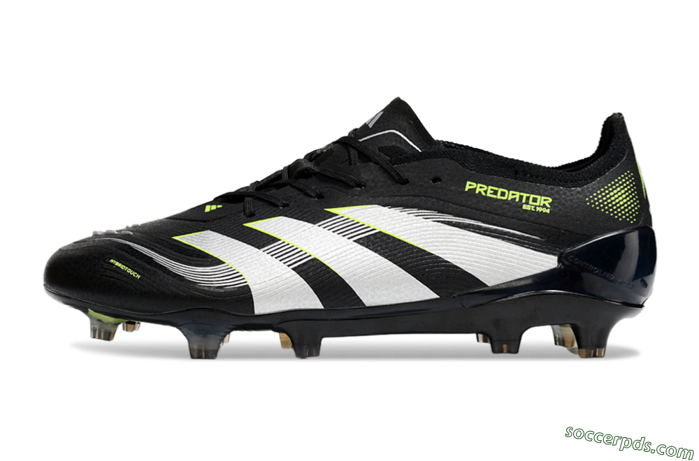 Adidas Predator 25 Elite FG Low-Tops Football Boots - Black/White/Yellow 2