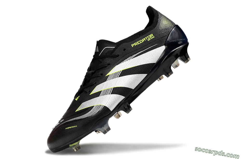 Adidas Predator 25 Elite FG Low-Tops Football Boots - Black/White/Yellow 5
