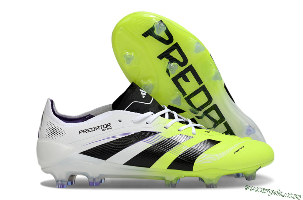 Adidas Predator 25 Elite FG Low-Tops Football Boots - White/Yellow/Black 1