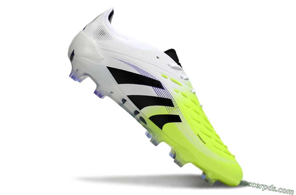 Adidas Predator 25 Elite FG Low-Tops Football Boots - White/Yellow/Black 4