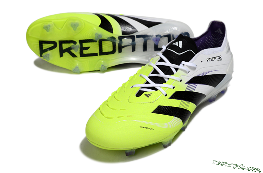 Adidas Predator 25 Elite FG Low-Tops Football Boots - White/Yellow/Black 3