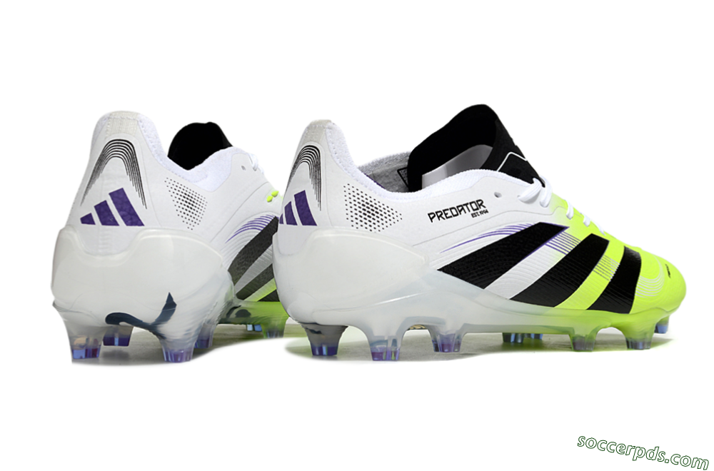 Adidas Predator 25 Elite FG Low-Tops Football Boots - White/Yellow/Black 6