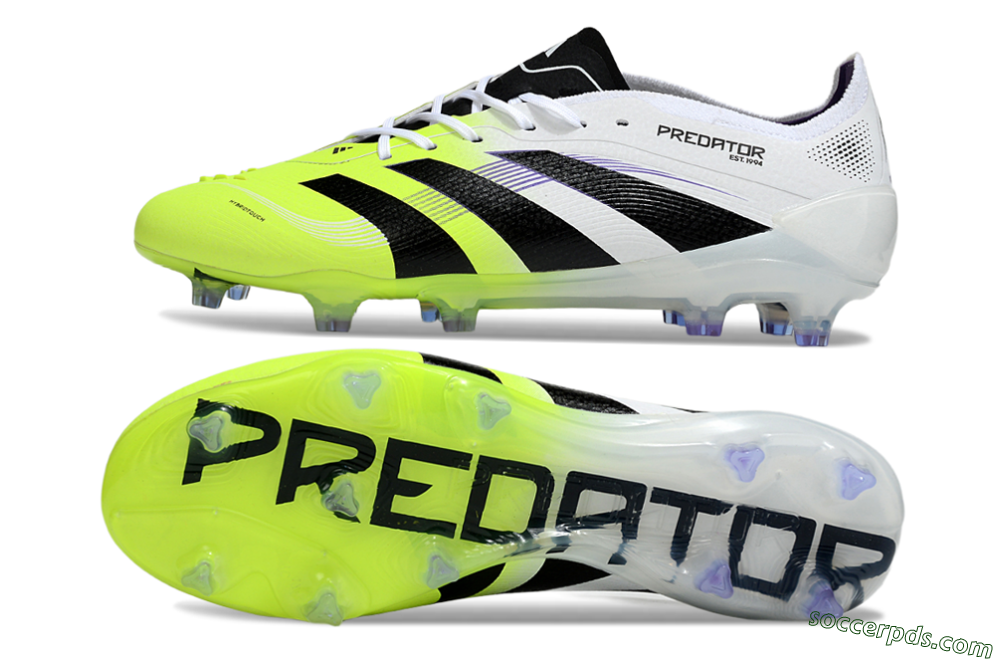 Adidas Predator 25 Elite FG Low-Tops Football Boots - White/Yellow/Black 0