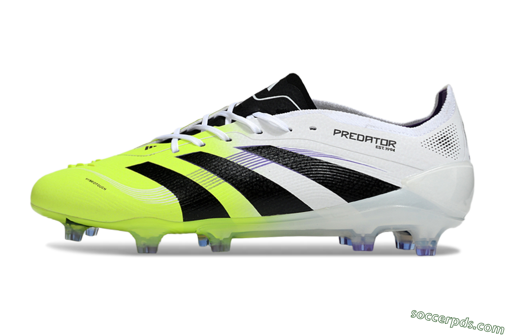 Adidas Predator 25 Elite FG Low-Tops Football Boots - White/Yellow/Black 2