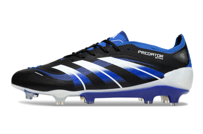 Adidas Predator 25 Elite FG Low-Tops Football Boots - Black/White/Blue