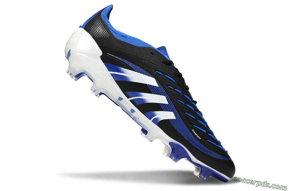 Adidas Predator 25 Elite FG Low-Tops Football Boots - Black/White/Blue 4