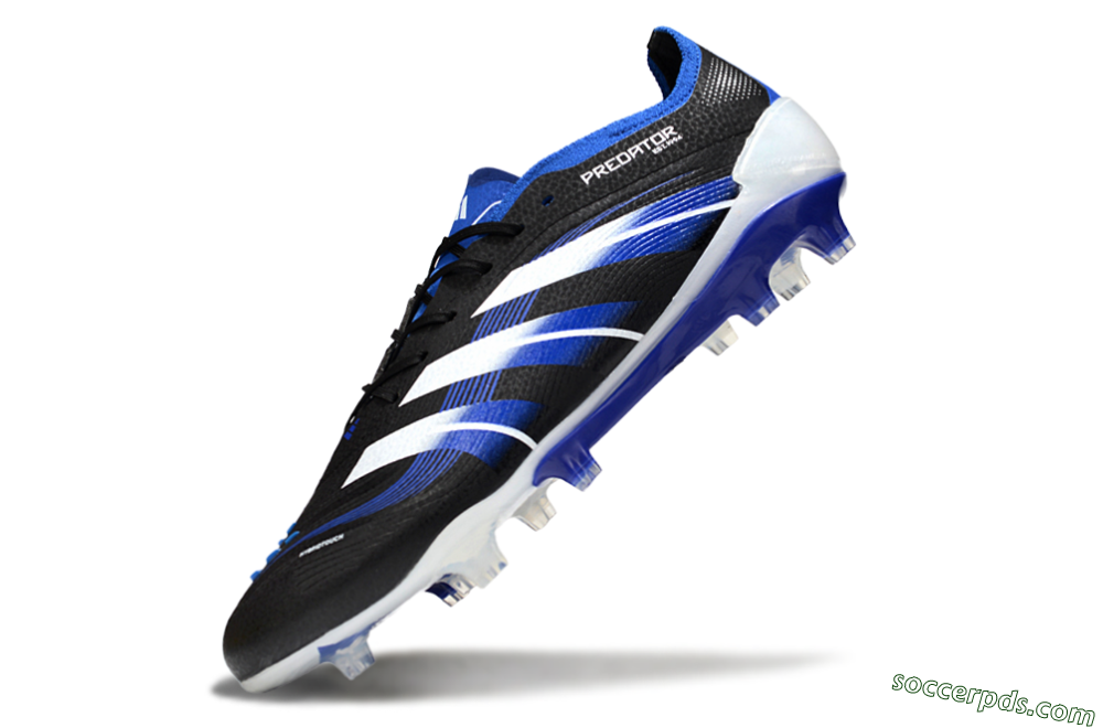 Adidas Predator 25 Elite FG Low-Tops Football Boots - Black/White/Blue 5
