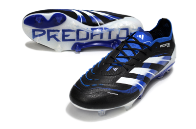 Adidas Predator 25 Elite FG Low-Tops Football Boots - Black/White/Blue