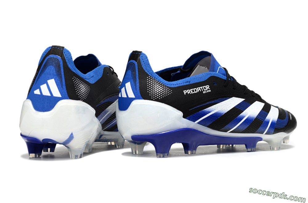 Adidas Predator 25 Elite FG Low-Tops Football Boots - Black/White/Blue 6