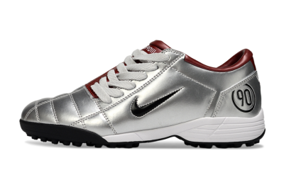 Nike Total 90 II TF Low-Tops Football Shoes - Silver/Black/Red