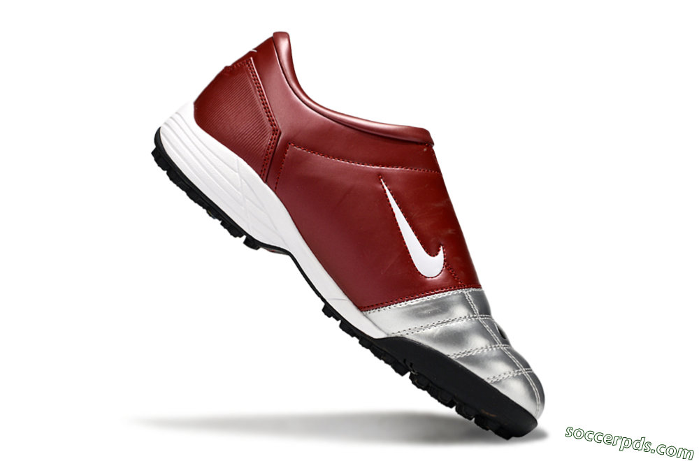 Nike Total 90 II TF Low-Tops Football Shoes - Silver/Black/Red 4