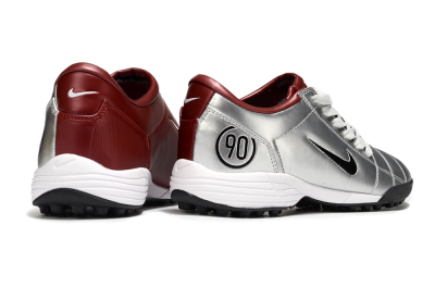 Nike Total 90 II TF Low-Tops Football Shoes - Silver/Black/Red