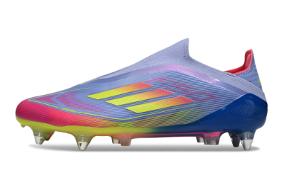 Adidas F50 Elite Laceless SG Low-Tops Football Boots - Blue/Yellow/Pink