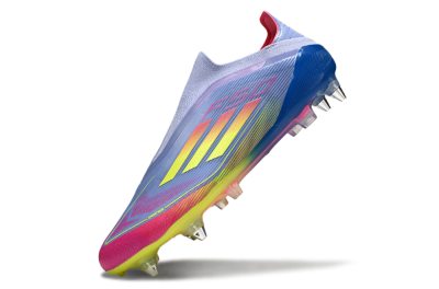 Adidas F50 Elite Laceless SG Low-Tops Football Boots - Blue/Yellow/Pink
