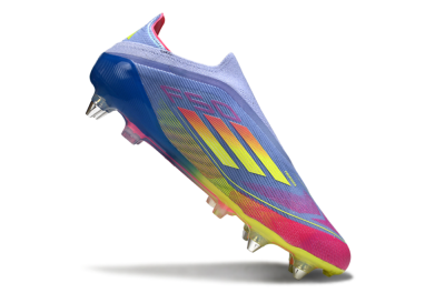 Adidas F50 Elite Laceless SG Low-Tops Football Boots - Blue/Yellow/Pink