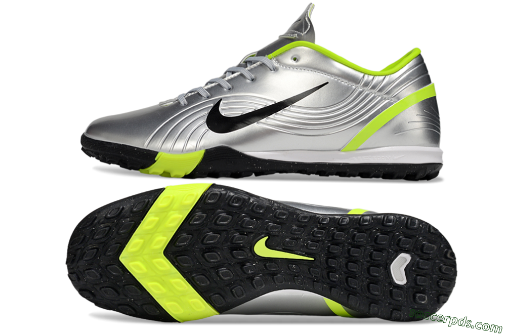 Nike Air Zoom Mercurial Vapor 16 Academy TF Low-Tops Football Shoes - Silver/Black/Yellow 0