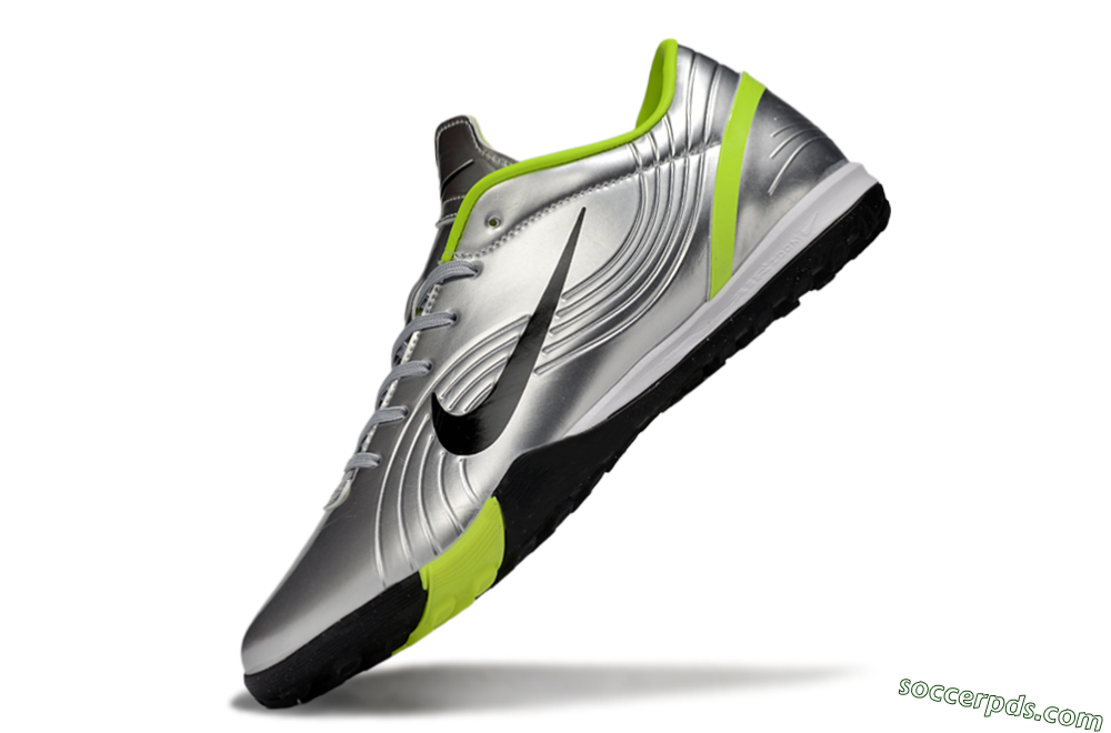 Nike Air Zoom Mercurial Vapor 16 Academy TF Low-Tops Football Shoes - Silver/Black/Yellow 5