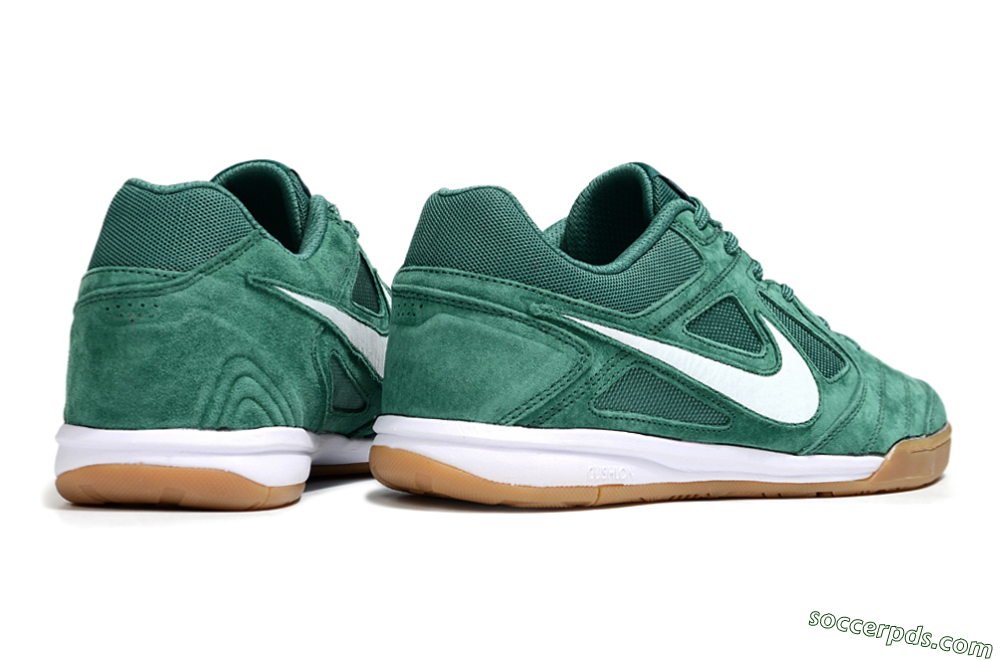 Nike Lunar Gato 2 IC Low-Tops Football Shoes - Green/White/Brown 6