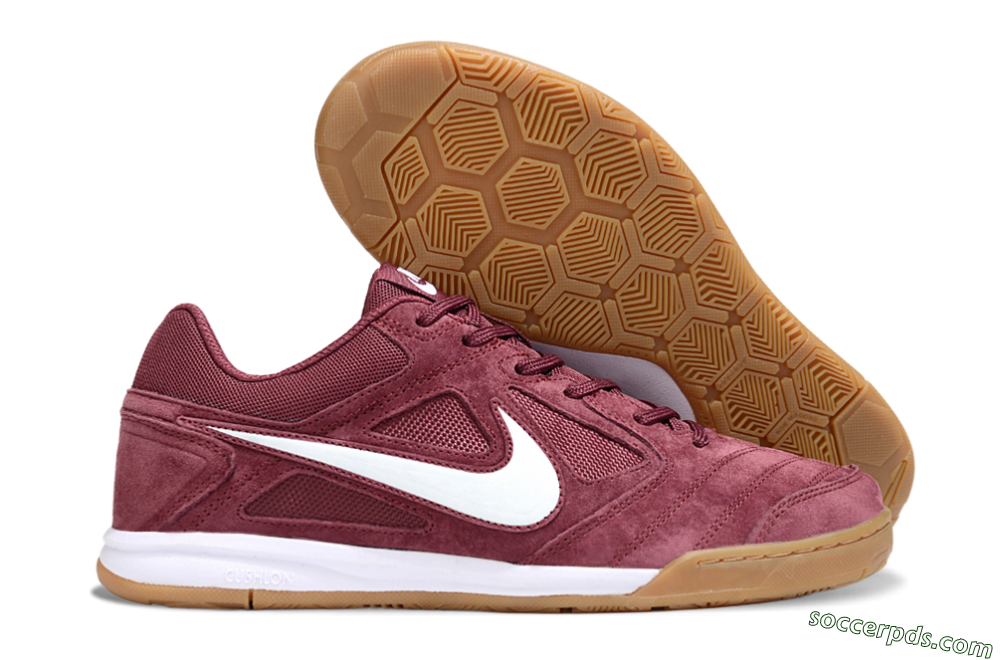 Nike Lunar Gato 2 IC Low-Tops Football Shoes - Red/White/Brown 1