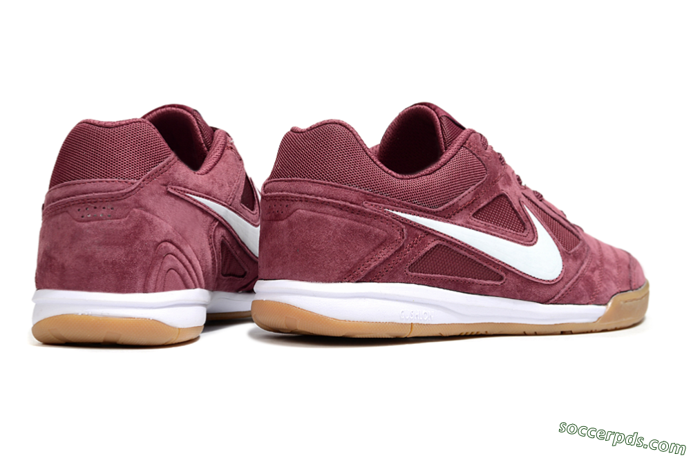 Nike Lunar Gato 2 IC Low-Tops Football Shoes - Red/White/Brown 6