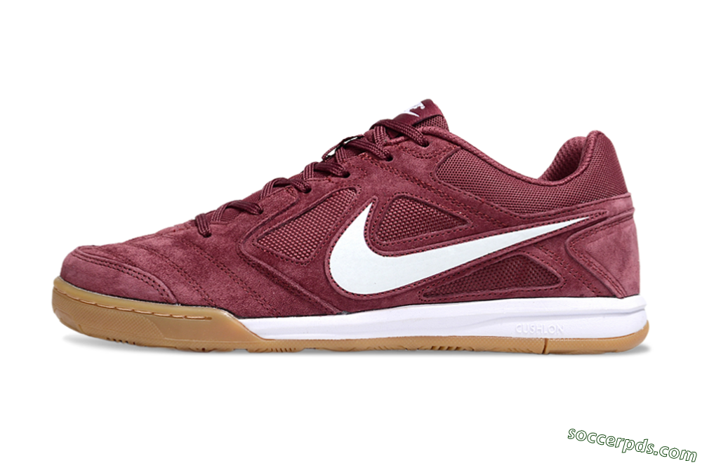 Nike Lunar Gato 2 IC Low-Tops Football Shoes - Red/White/Brown 2