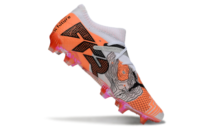 Puma Future 7 Ultimate FG Low-Tops Football Boots - Silver/Orange/Pink