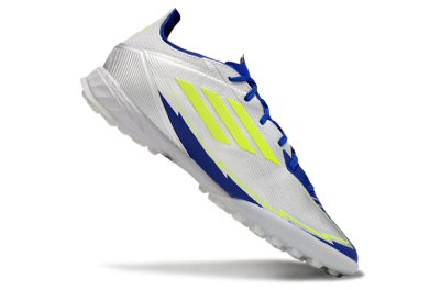 Adidas F50 Pro TF Low-Tops Football Shoes - Silver/Blue/Yellow